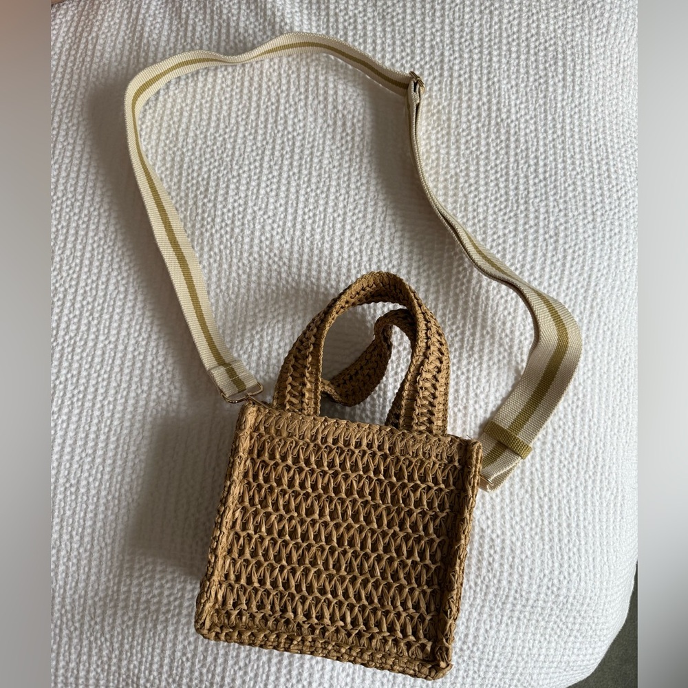 Woven Straw Crossbody Bag